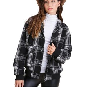 La Miel Sonnet Bomber Jacket: Black Mix